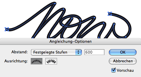 Angleichung-Optionen